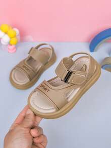 1 Đôi dép xăng đan đế bằng mềm mại, màu kaki dễ thương, kiểu dáng trẻ em, có khóa dán, đa năng, phù hợp cho bé trai và bé gái, thích hợp cho mùa xuân/hè. - Màu Khaki - Xem 6