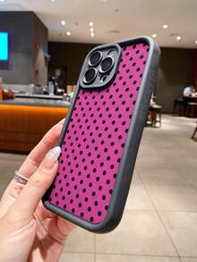 Ốp điện thoại chấm bi cổ điển tương thích với Apple 17 AIR Pro Max, 16 Pro, 15 Pro, 14, 13, 12, 11 - Bề mặt mờ, độc đáo, sáng tạo, thiết kế - Tre đen hồng - Xem 3