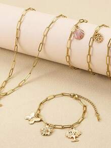 5/10件装不锈钢大容量项链/手链链，适合男女珠宝制作，4毫米回形针项链/手链 - 鏈條 - 查看 2