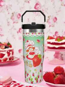 Strawberry Shortcakes 40 OZ / 1200 ML Tumbler With Handle, Insulated Cup, Vacuum Insulated Water Bottle, Leak-Proof Lid And Straw, Stainless Steel Travel Bottle, Car Bottle - Drinking Glasses, Water Glasses, Tumbler Glasses, Glassware Sets, Everyday Glasses, Good For Drinks, Cute Glasses, Kitchen Glasses, Juice Glasses, Simple Glasses, Cooler Cup - Nhiều màu - Xem 18