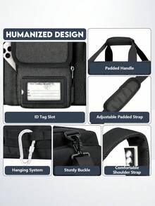 NEWHEY 40L Large Capacity Travel Duffel Bag, Unisex Waterproof Gym Bag With Shoe Compartment And Wet Pocket, Weekend Hiking Backpack - Black - View 5