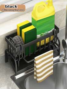 1 cái Giá để đồ đa năng cho bồn rửa, giá treo khăn, chất liệu (nhựa cứng cao), giá đựng đồ nhà bếp, giá đựng đồ dùng vệ sinh, cấu trúc hai lớp, giá đựng miếng bọt biển máy rửa chén, giá để ráo dụng cụ nhà bếp, giá đựng đồ bằng bi kim loại cho bồn rửa, giá sắp xếp nhà bếp, giá đựng khăn và thảm bồn rửa, giá đựng đồ bằng bi kim loại cho bồn rửa, nhựa PP bền, tiết kiệm không gian, thích hợp để đựng miếng bọt biển, xà phòng, khăn - gắn trên vòi, thiết kế hiện đại, phụ kiện bồn rửa nhà bếp - Nhiều màu - Xem 8