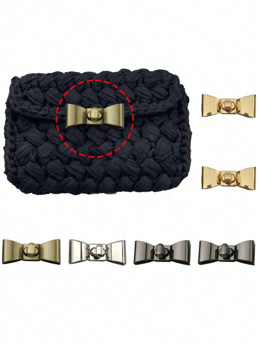 Bowknot Luggage Lock Hardware, Leather Bag Metal Twist Lock, Handbag Wallet Clasp, DIY Bag Making Material, Suitable For Handbag, Backpack, Messenger Bag And Wallet Replacement Clasp Lock, Suitable For Wallet, Handbag, Cosmetic Bag Metal Clasp, Lock For DIY Handmade Bag, Mother's Day Gift