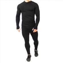 Winter Thermal Base Skin Tights Set (Footless) - Preto-Masculino - Ver 3