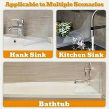 1 Pair Transparent Acrylic Splash Guard, Sink Water Baffle For Bathroom And Vanity - Multicolor - View 10