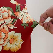 1/2/4/6pcs Stretch Printed Bar Stool Chair Covers, Home/Hotel Use - Flower Shadow Years - View 6