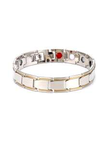 New Casual Style Men's Magnetic Bracelet, Minimalist Black Stainless Steel Bracelet, Suitable For Arthritis, Health Jewelry Gift - Bracelet - View 8