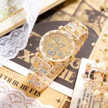 1件 优雅简约镶钻腕表，奢华优雅女士腕表 - 彩色 - 查看 2