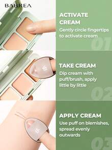 babrea 3-Color Concealer Palette, High Coverage, Waterproof, Natural Concealing, Suitable For Daily Makeup - Multicolor - View 6