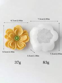 Multifunctional Flower Silicone Mold - Suitable For Scented Candles/Handmade Soaps/Plaster Fragrance Stones/Mousse Desserts - 3D Stereoscopic Flower Design - Flower Candle Mold - View 14