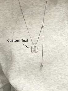 1 chiếc vòng cổ mặt dây chuyền chữ cái đơn giản, đính đá Cubic Zirconia 3D sang trọng, khắc tên theo yêu cầu, mặt dây chuyền chữ cái đầu MAMA cá nhân hóa, món quà thời trang dành cho mẹ, bạn gái, vợ, con gái, nhân dịp kỷ niệm, Ngày Valentine, Ngày của Mẹ, sinh nhật, tốt nghiệp, đeo hàng ngày, đám cưới, tiệc tùng. - Bạc - Xem 1