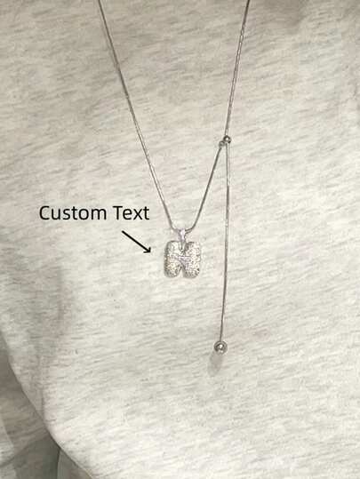 1 chiếc vòng cổ mặt dây chuyền chữ cái đơn giản, đính đá Cubic Zirconia 3D sang trọng, khắc tên theo yêu cầu, mặt dây chuyền chữ cái đầu MAMA cá nhân hóa, món quà thời trang dành cho mẹ, bạn gái, vợ, con gái, nhân dịp kỷ niệm, Ngày Valentine, Ngày của Mẹ, sinh nhật, tốt nghiệp, đeo hàng ngày, đám cưới, tiệc tùng.