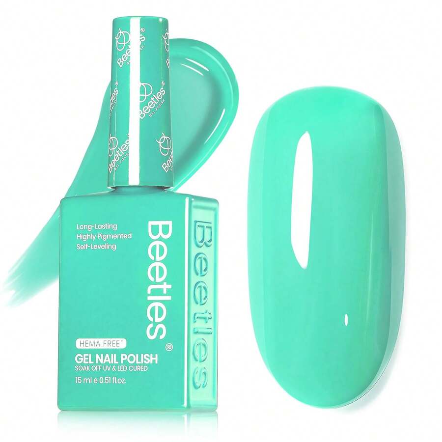 Beetles 15ml Hema Free Black Gel Polish – Silent Charm Audrey Color Long-Lasting Soak Off UV LED Glossy Manicure DIY Nail Art - 15Ml Hema-free Island Reverie - 查看 1