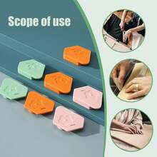 Guía de costura magnética, agarre antideslizante, guía paraáquina de coser, imanes, accesorios paraáquina de coser, regla multifuncional, dobladillo GEJT - Naranja - Ver 7