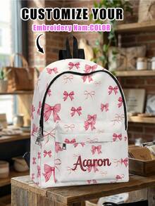 Customized Embroidered Pocket Backpack, Personalized College Backpack, Travel Backpack, School Backpack, Laptop Bag, Custom Backpack, Casual & Fashionable - Multicolor - View 10