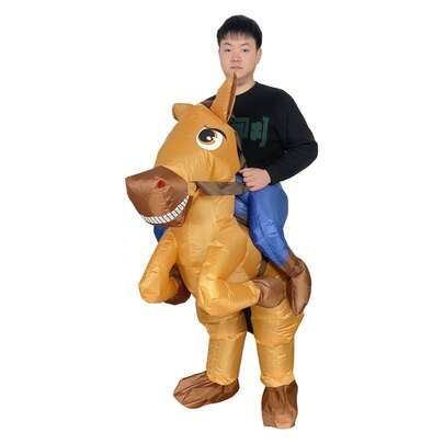 Inflatable Halloween Costume, Cartoon Puppet, Performance Clothes, Stage Accessories, Unicorns, Large Ponytail, Inflatable Outfits