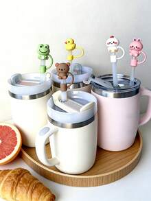 1pc/3pcs/5pcs Cute Animal 3D Straw Toppers, Reusable Straw Covers, Dust-Proof Straw Decorative Caps - Animal Straw Cover - View 7