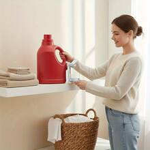 2/4件装【防漏洗涤剂分配器】按压式暂停喷嘴洗衣液分配器 | 防漏设计，节省厨房和浴室空间，易于安装在水槽下方或台面上，耐用塑料材质，小巧防漏，是公寓生活的理想之选。 - 查看 5