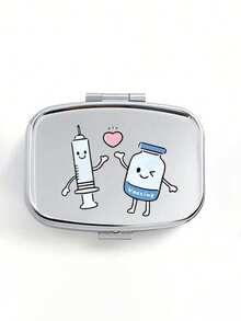 Pill Pattern Pill Box, Pill Letter Pattern, Portable Medication Storage Compartment, Mini Metal Storage Box, Portable Jewelry And Pill Box, Personalized Creative Gift, Bow Tie, Nurse Cap, Pill Bottle Pattern, Suitable For Travel, Outdoor Activities, Bags, Pockets, Can Be Used For Wedding Gifts, Gifts And Reception Decorations, Unique Decorative Travel Storage Box Design, Mother's Day Gift, Gift For Friends, Nurse Gift - Multicolor - View 13