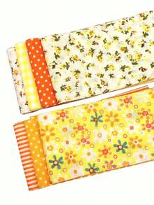7pcs/Set 6.5*110cm (2.5*43.3in) Mixed Fabric Strips, DIY Sewing Accessories - A-Yellow - View 5