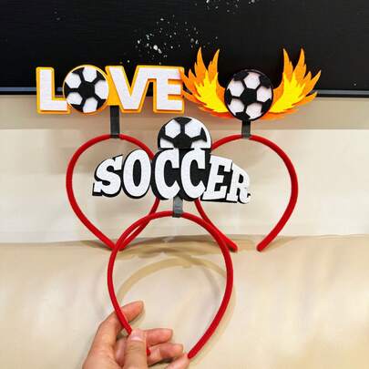 1 Set Of 8pcs 2026 World Cup Headbands, Football Fan Cheering Headpieces, Party Decorations