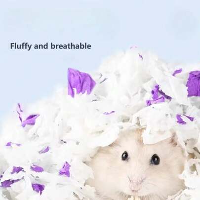 450g Bông lót chuồng trang trí mềm mại cho chuột hamster, ít bụi, ấm áp, thấm hút tốt, khử mùi.