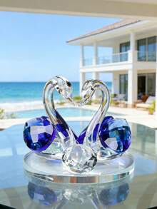 Creative Crystal Swan Car Decor, Luxury Car Interior Accessory, Crystal Swan Car Perfume Holder, Mother's Day, Wedding, Graduation Gift - A - View 2