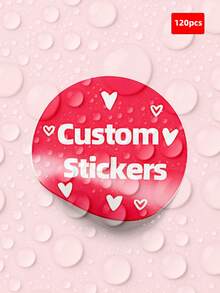 1-100pcs Customized Labels - Waterproof Stickers With Any Design, Image, Logo, Text, Personalized Thank You Labels, Commercial Logos - Multicolor - View 56