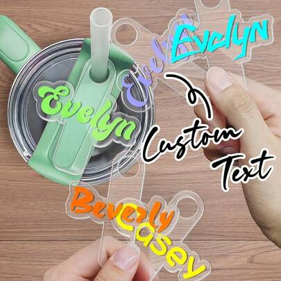 Customization Shinning Name Tags For Water Cups, Personalized Tags, Reusable Daycare Items, Custom Water Bottle Labels, And Customizable Silicone Cup Straps With Labels. These Are Essential Items In Daycare Supplies And Have Anti-Slip And Anti-Scald Functions. They Are Suitable As Gifts For The Start Of The School Year