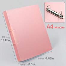 1 Pc A4 2 Hole D Ring Binder PP Plastic Clear Punching Document Folder - Style 1 - View 12
