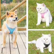 1pc Pet Harness Leash Set, Vest Style Pet Chest Strap Leash For Cats & Dogs - Multicolor - View 8