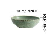 1pc Vintage Ceramic Round Sauce Dish, Hotpot Condiment Bowl, Small Appetizer Dipping Plate, Creative Retro Style, Rustic Pottery, Soy Sauce Vinegar Dish, Home Decor, Kitchenware, Color Matching, Creative Plating, Food Photography, Lifestyle Christmas Gift,School Supplies - Multicolor - View 32
