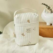 1个尿布包，多功能孕妇包迷你尿布包手提袋绗缝棉可爱尿布包，可装婴儿车、奶瓶、湿巾、安抚奶嘴 - 彩色 - 查看 5