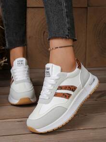 2026春夏新款厚底休闲运动鞋，学生运动鞋，女鞋 - 白色 - 查看 5