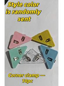 1pc Durable PP Material Corner Clip File Folder, Anti-Curl Page Clip, Multi-Color Options, Space-Saving Tri-Fold Clip Suitable For Books, Notebooks, Documents, Great For Office, Library And School Use, Office Supplies | Modern File Folder, Suitable As Holiday Gift For Wife And Mother [Random Style And Color Sent] - Book Corner Clip - View 11