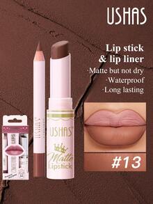 Bộ bút kẻ viền môi lì và son môi USHAS, chất son mịn mượt, màu sắc lâu trôi, đường kẻ viền môi chính xác giúp định hình dáng môi, bộ trang điểm phù hợp với mọi loại da, lựa chọn quà tặng mỹ phẩm tốt nhất cho các dịp lễ và kỷ niệm. - #13 - Xem 9