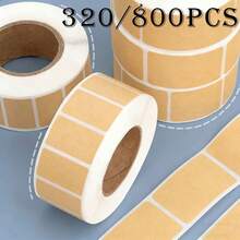 Cuộn nhãn tự dính bằng giấy Kraft 320/800, có thể viết, thích hợp cho đóng gói, phân loại, dán nhãn. - Nhiều màu - Xem 1