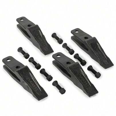 4-Pack Heavy Duty Excavator Bucket Teeth Attachments, Replacement Tooth For Mini Excavator, Sturdy Durable Construction Equipment Parts For Digging & Heavy Duty Work, Universal Fit Compatible With 305CR 304.5 304CR Models