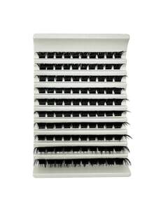 10排100片浓密假睫毛，200D密度假睫毛，单层蓬松假睫毛套装，超长假睫毛套装，D卷翘假睫毛套装，10-18毫米浓密睫毛簇，适合新手，日常妆容，派对妆容，打造浓密卷翘迷人睫毛，睫毛簇，单片假睫毛，假睫毛，混合长度，猫眼妆效，可重复使用 - D - 查看 7