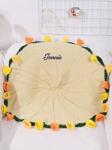 1pc Handmade Crochet Rose Flower Throw Blanket, Customized Wedding Gift, Souvenir Commemorative Gift For Women - Custom Blankets - View 7