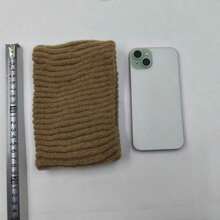 1pc Unisex Thick Scarf, Windproof Warm Elastic Neck Gaiter, Faux Fur Texture, Comfortable & Warm, Windproof Scarf, Winter Travel, Neck Protection, Scarf, Neck Warmer, Headband, Classic Scarf - Multicolor - View 3