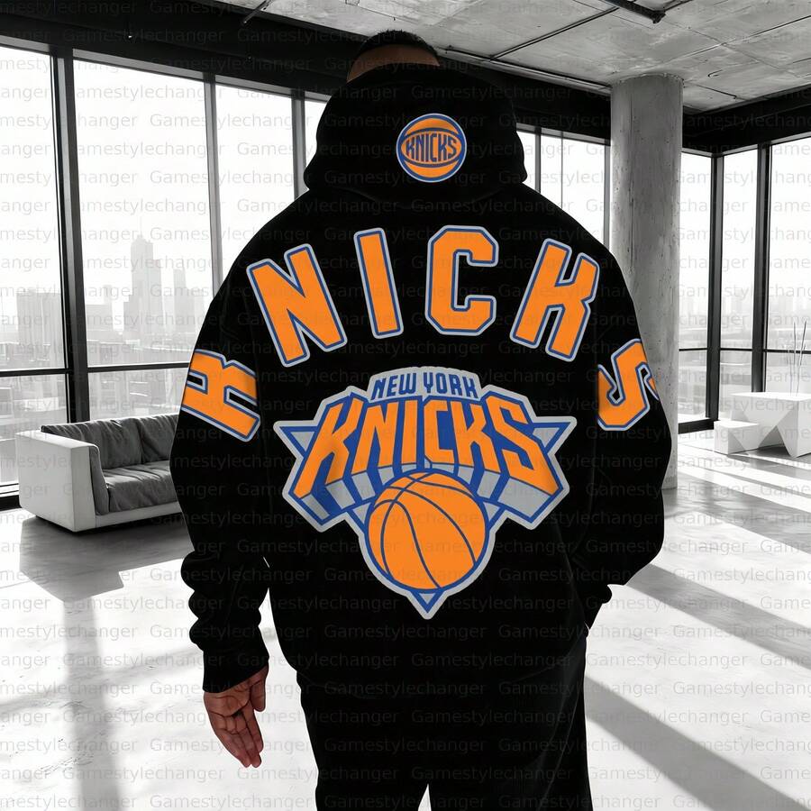 New Yo-Rk Knicks Hoodie, Retro Print, Street Style Men's Hoodie - Màu hỗn hợp - Xem 1