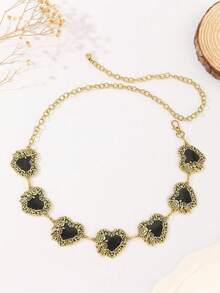 Women's Waist Chain, Retro Bohemian Alloy Heart Waist Chain, Zinc Alloy Metal Waist Belt, Suitable For Spring, Summer, Autumn And Winter - Gold - View 10