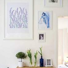 1个可重复使用的薰衣草图案塑料模板，适用于美术用品、布料、木材、墙面装饰，镂空花卉设计，可水洗工艺模板 - 單件 - 查看 7