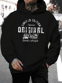 Beautiful Premium Men's Unisex Casual Printed Sweatshirt, New Limited Edition, Fashionable Hoodie With Drawstring, Autumn/Winter Top, Comfortable And Versatile Long-Sleeved Hoodie, Ling Moyun Selection - 黑色 - 查看 2