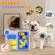 Dog IQ Training Puzzle Toy, Interactive Feeding And Behavior Training For All Sizes - Light Grey - View 4