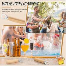 1个木柄不锈钢啤酒瓶起子，调酒师手持雕刻瓶起子，适用于酒吧、厨房、家庭和餐厅 - 米色 - 查看 6