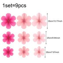 1 Set (9 pezzi) Ventagli di carta a forma di fiori di colore macaron, adatti per feste di compleanno, addii al nubilato, matrimoni di San Valentino, scene di proposta, decorazioni accoglienti, decorazioni per soffitti di aule, ventagli di carta a forma di fiori - multicolore - Visualizzare 14