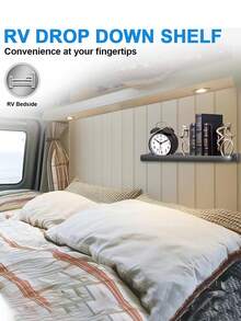 90 Degree Foldable Aluminum RV Wall Mount Rack - Space-Saving Storage Shelf For Campers And RVs, Bathroom Organizer, Durable Metal Holder For Phones, Keys And Accessories, Easy Installation, RV Accessories - Multicolor - View 6