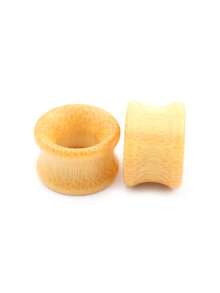 2 Pieces Fashion Piercing Ear Expander 8mm-20mm Bamboo Ear Plug&Tunnel Jewelry Piercing Body Jewelry For Men Ear Jewelry - Nude - View 2